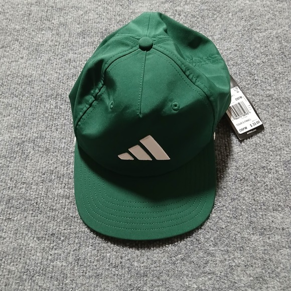 Adidas Hat Cap Strap Back Tour 5 Panel OSFM Green Athletic Golf Mens IM9188 New - Picture 1 of 6